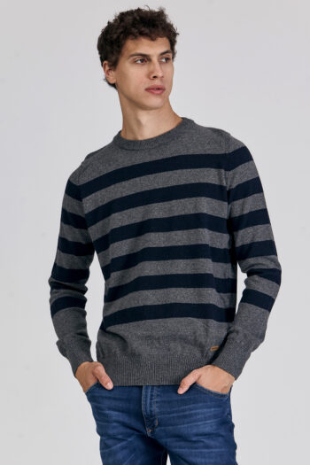 Sweater escote redondo a rayas