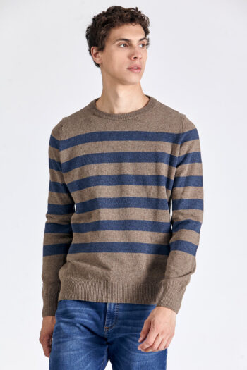 Sweater escote redondo a rayas