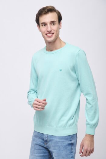 Sweater liso escote redondo