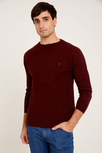 Sweater mangas ranglan tramado de lana acrilica