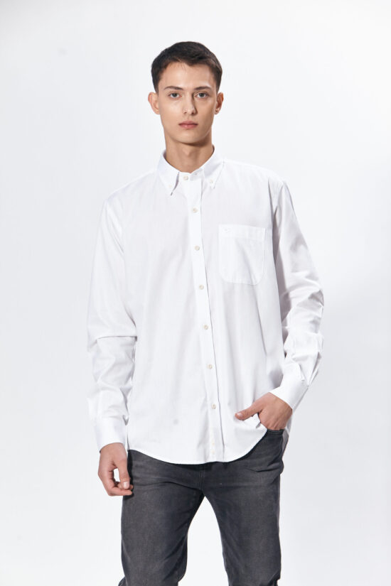 Camisa regular fit  de chambray