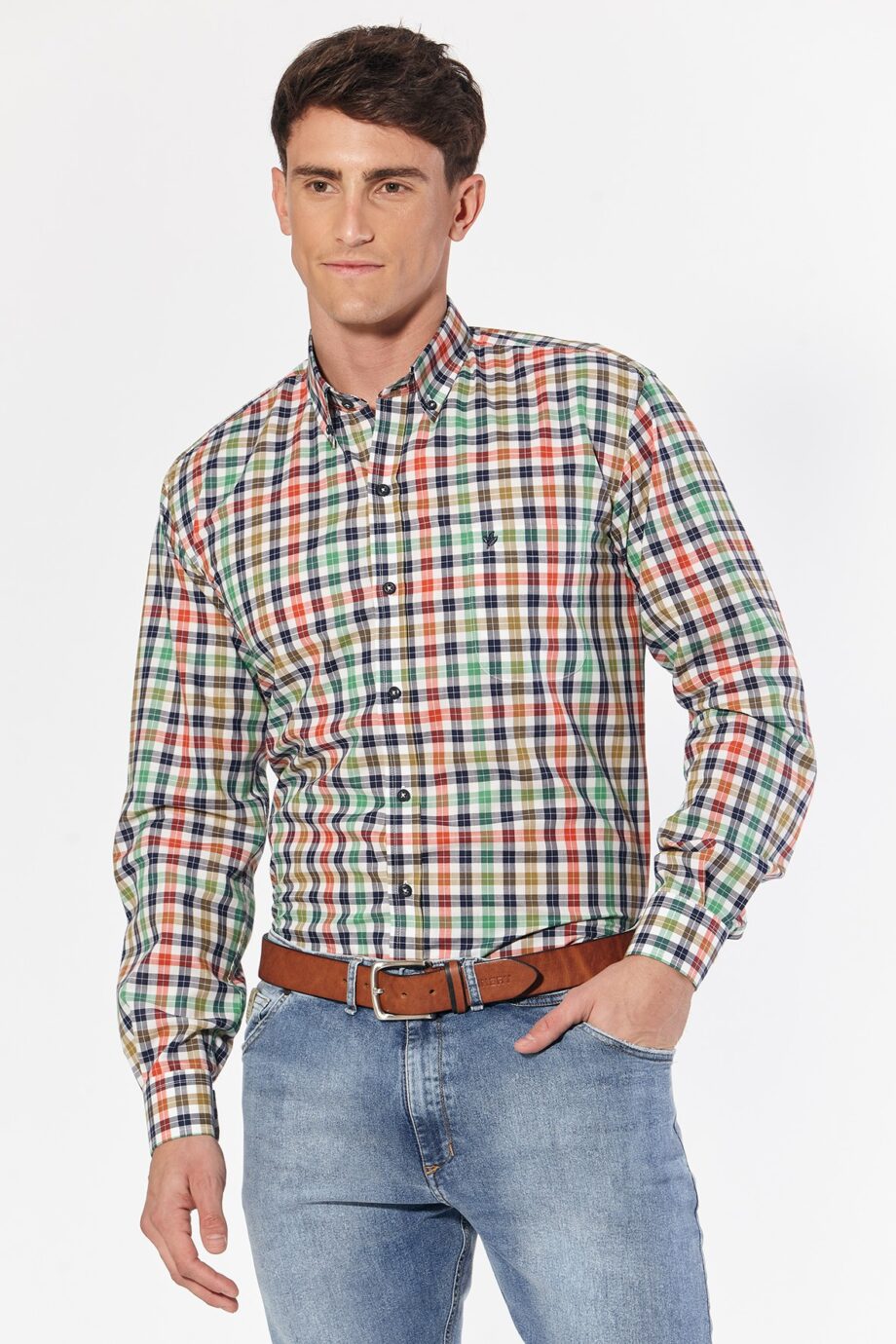 Camisa regular fit a cuadros