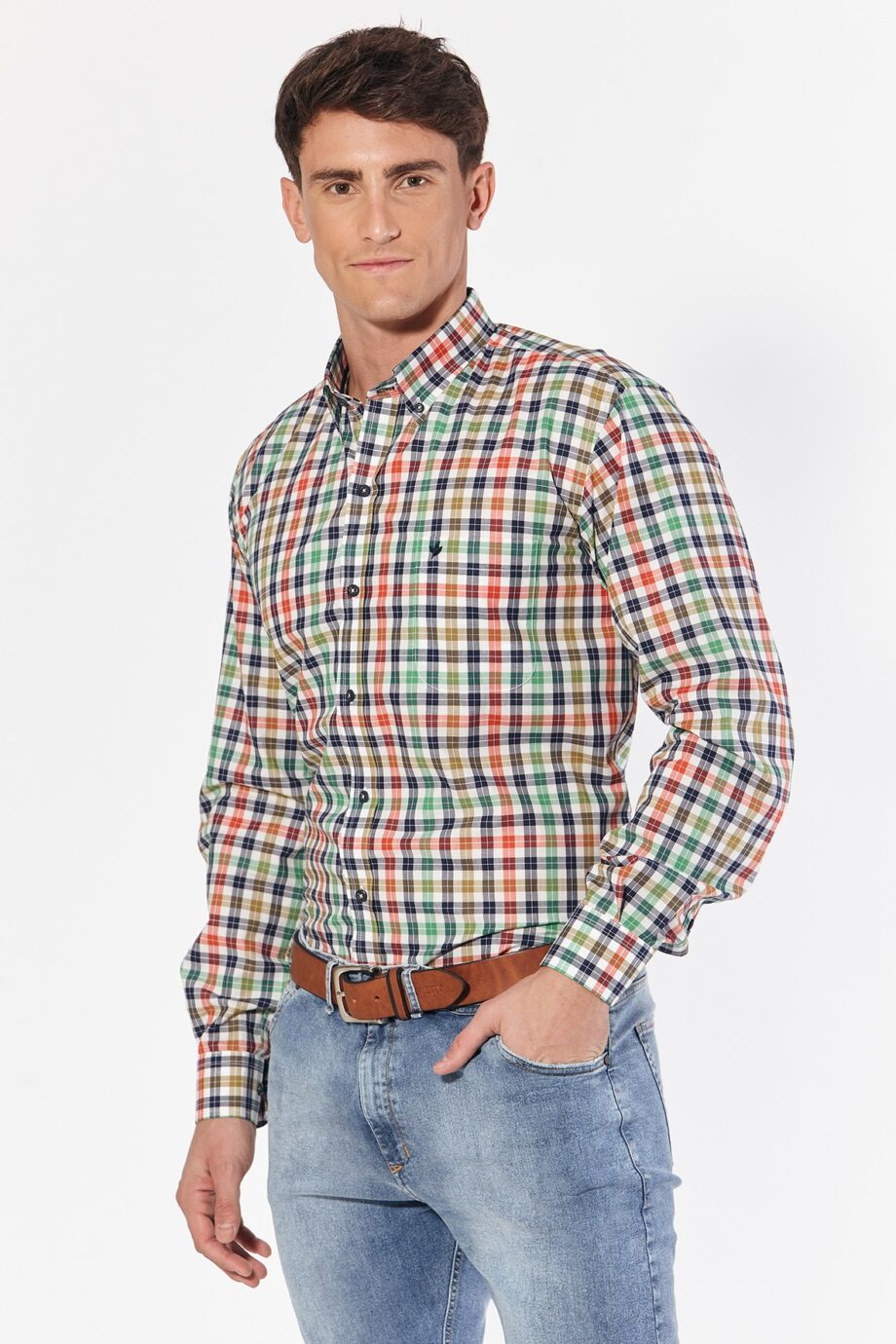 Camisa regular fit a cuadros