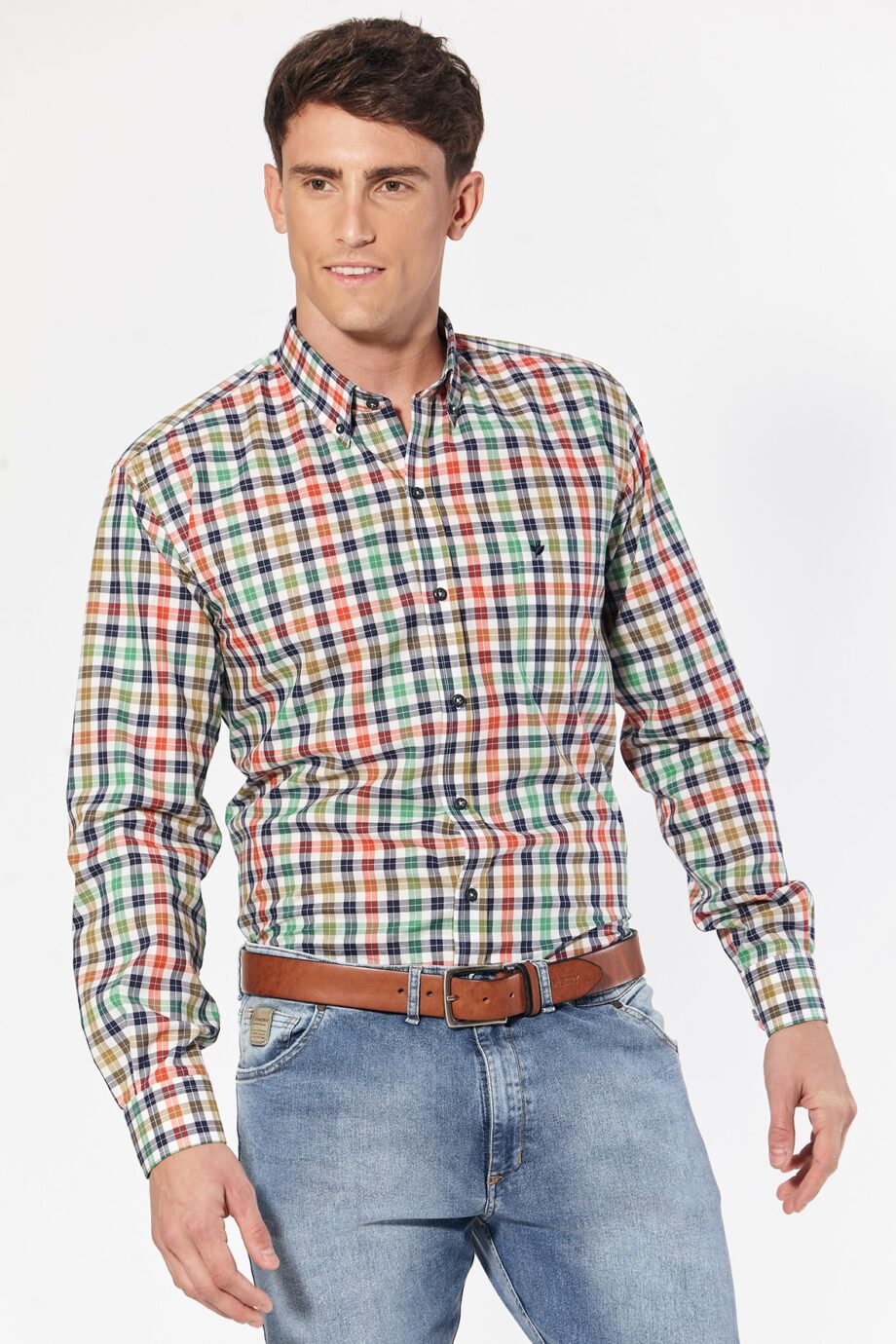 Camisa regular fit a cuadros