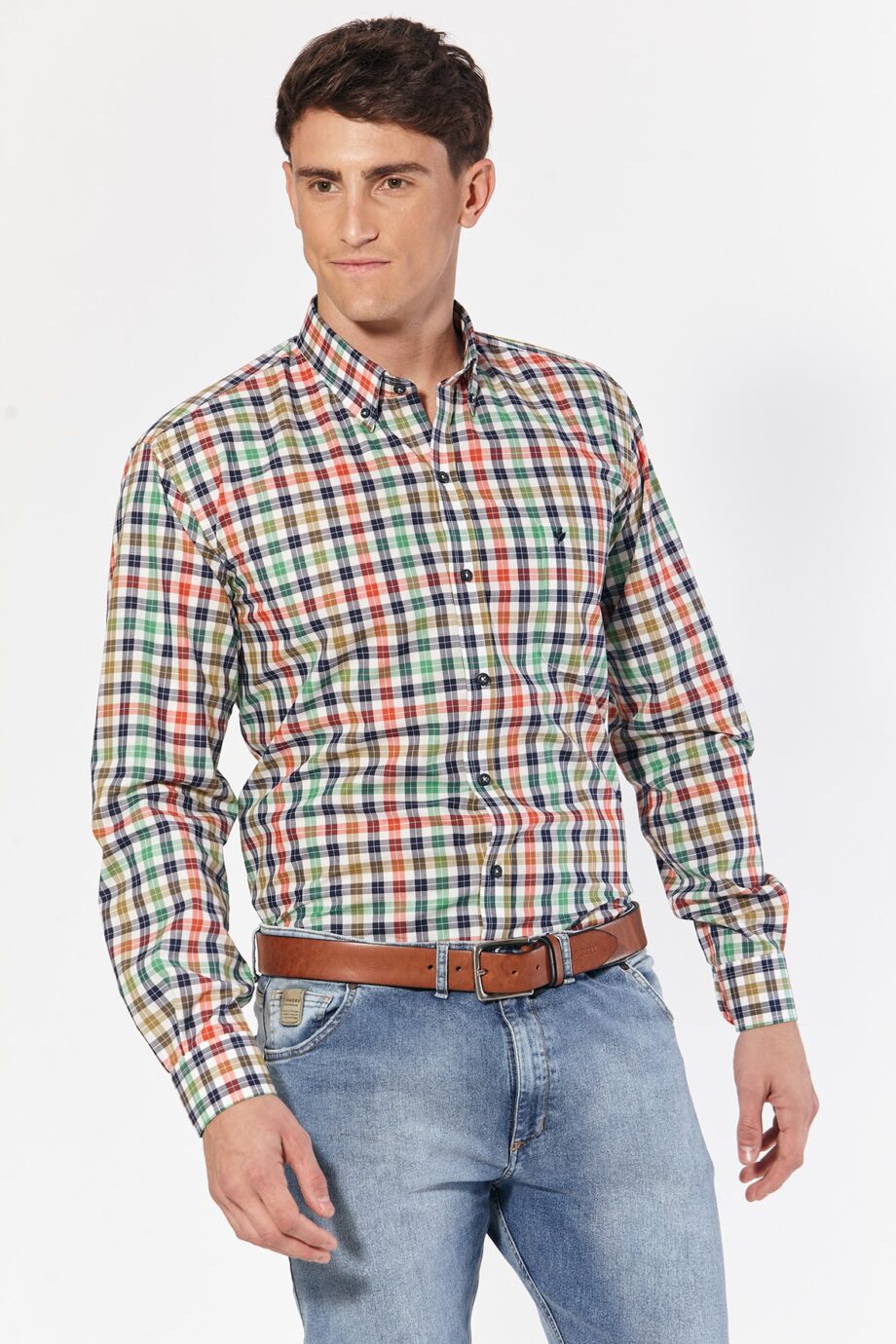 Camisa regular fit a cuadros