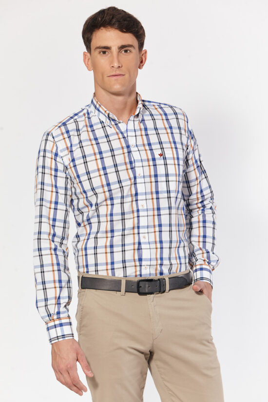 Camisa regular fit a cuadros