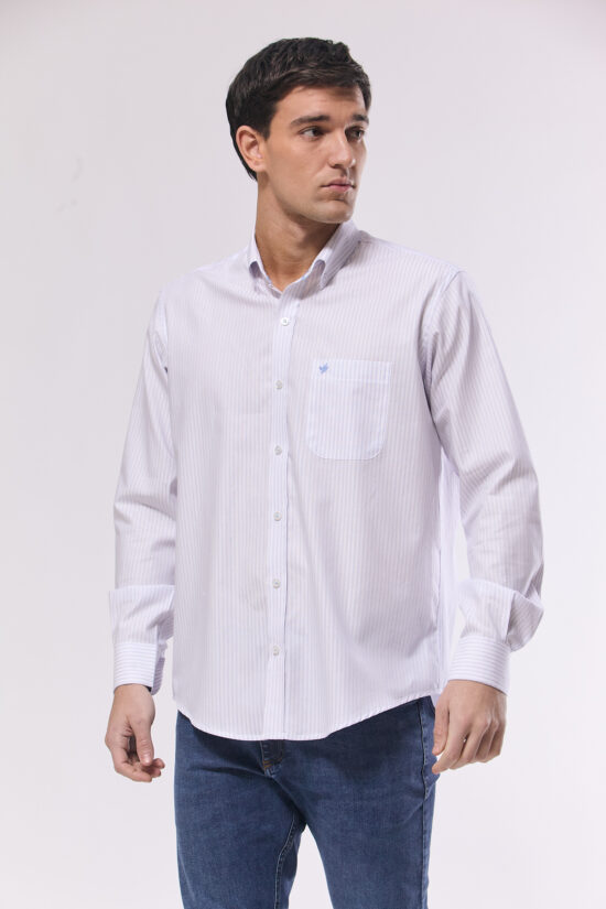 Camisa regular fit a rayas