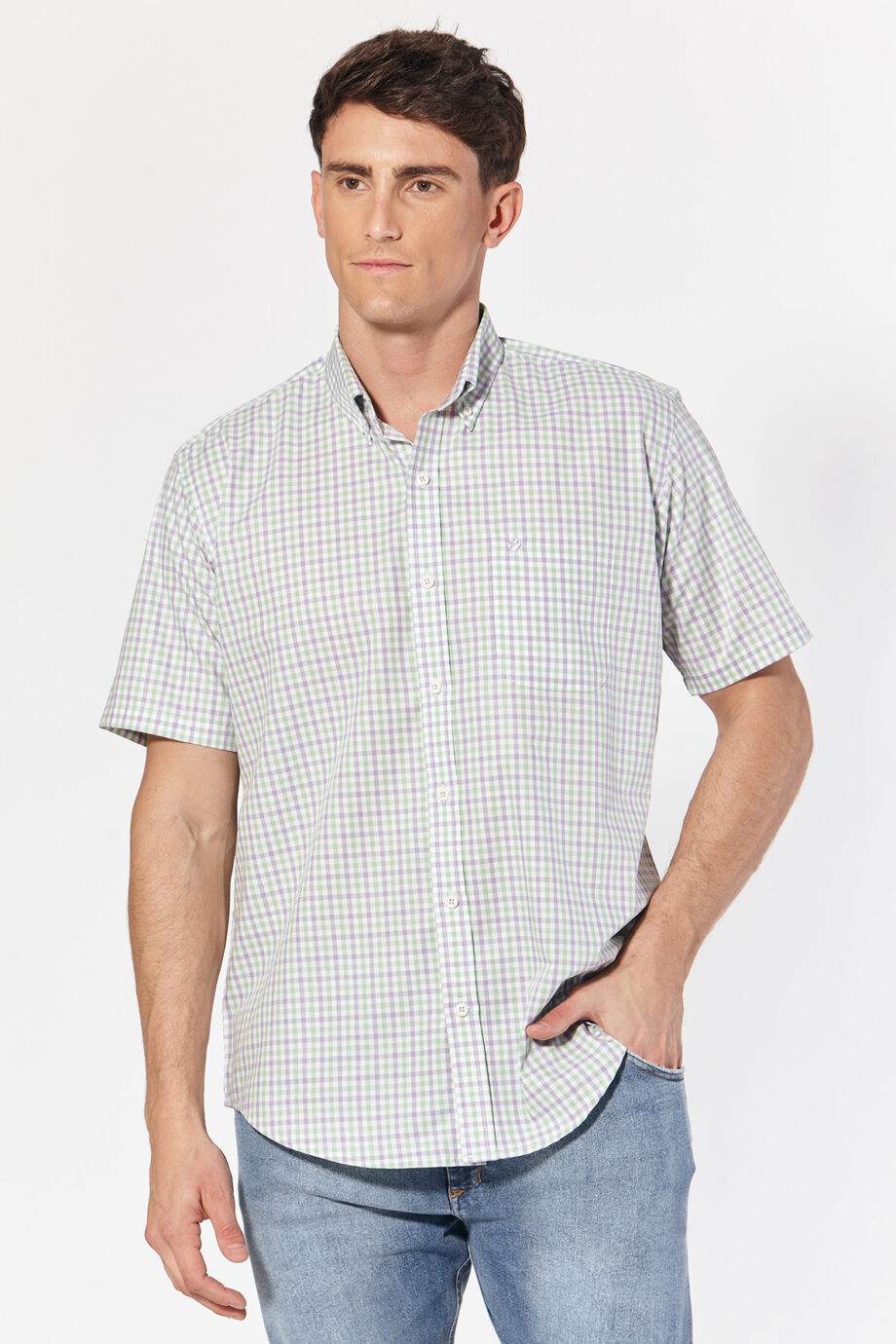 Camisa regular fit a cuadros