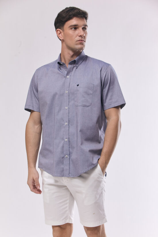 Camisa lisa regular fit