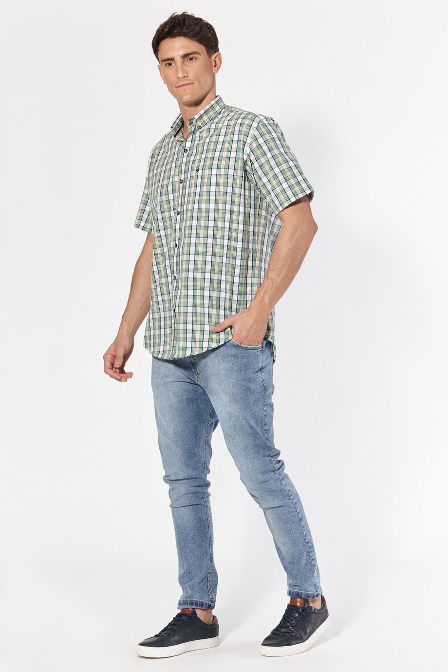 Camisa regular fit a cuadros