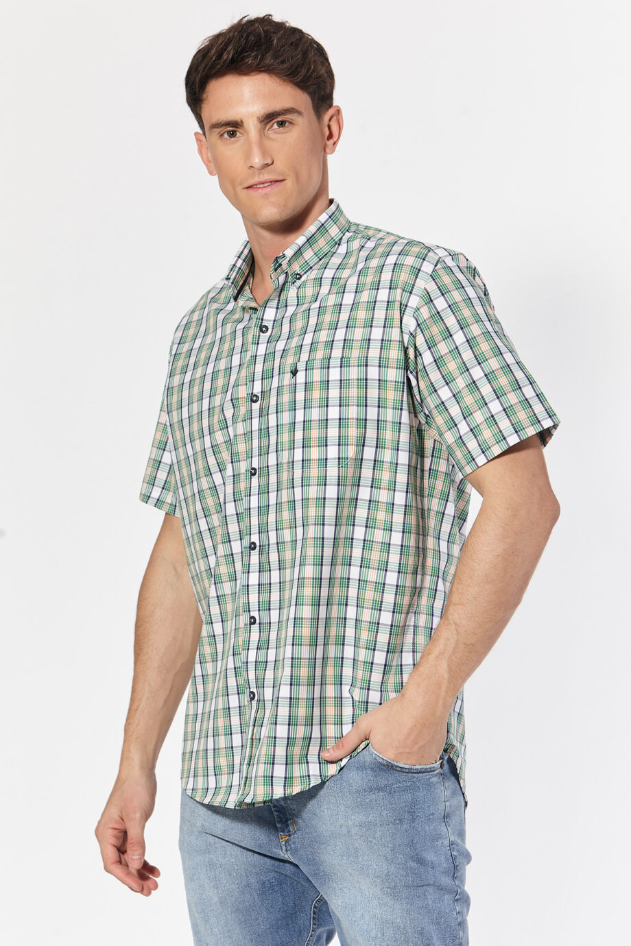 Camisa regular fit a cuadros