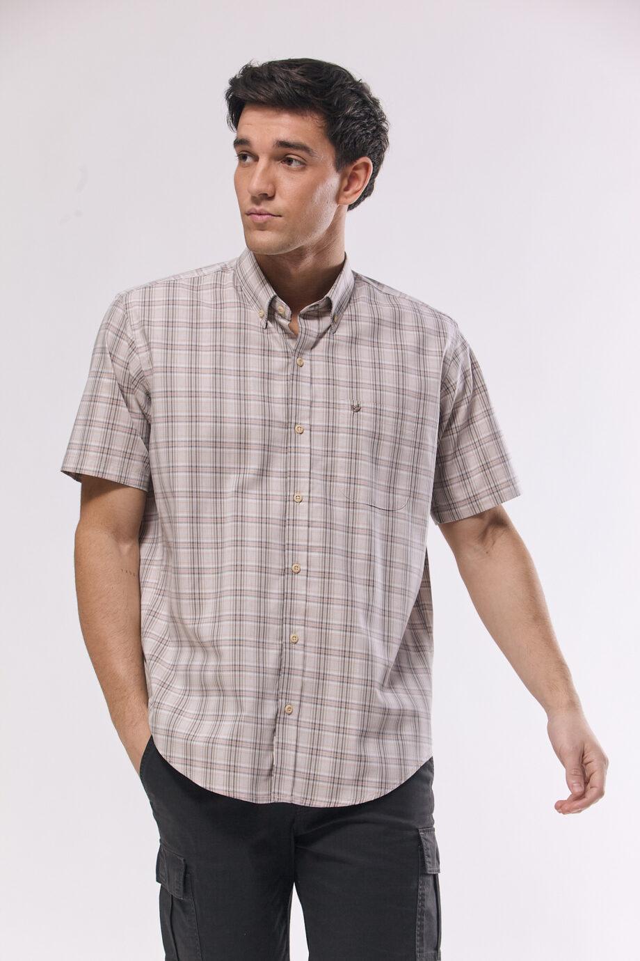 Camisa regular fit a cuadros