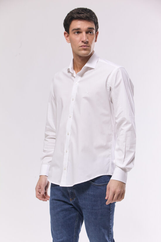 Camisa lisa slim fit