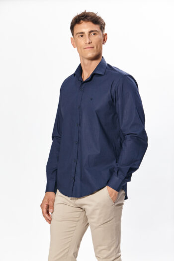 Camisa lisa slim fit