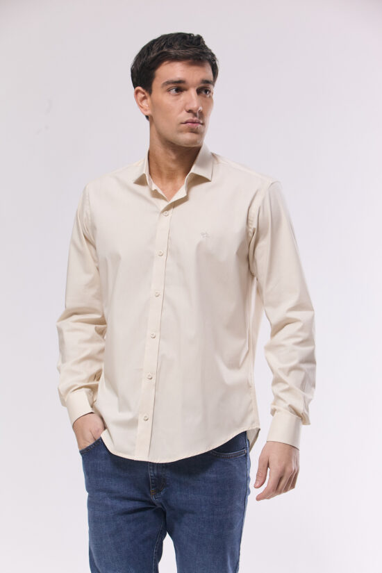 Camisa lisa slim fit