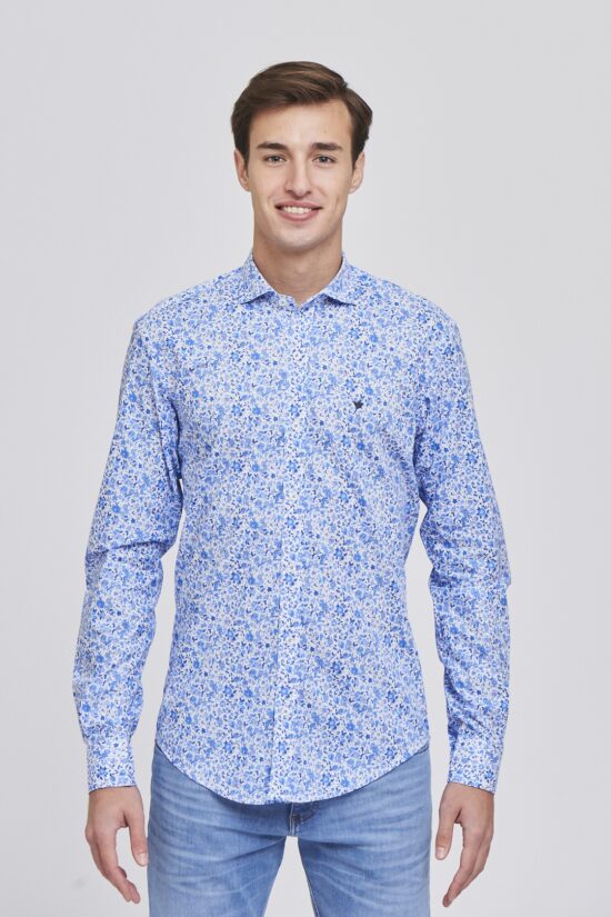 Camisa slim fit estampada