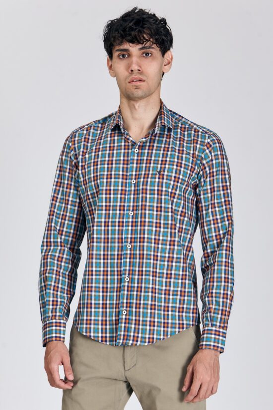 Camisa slim fit a cuadros