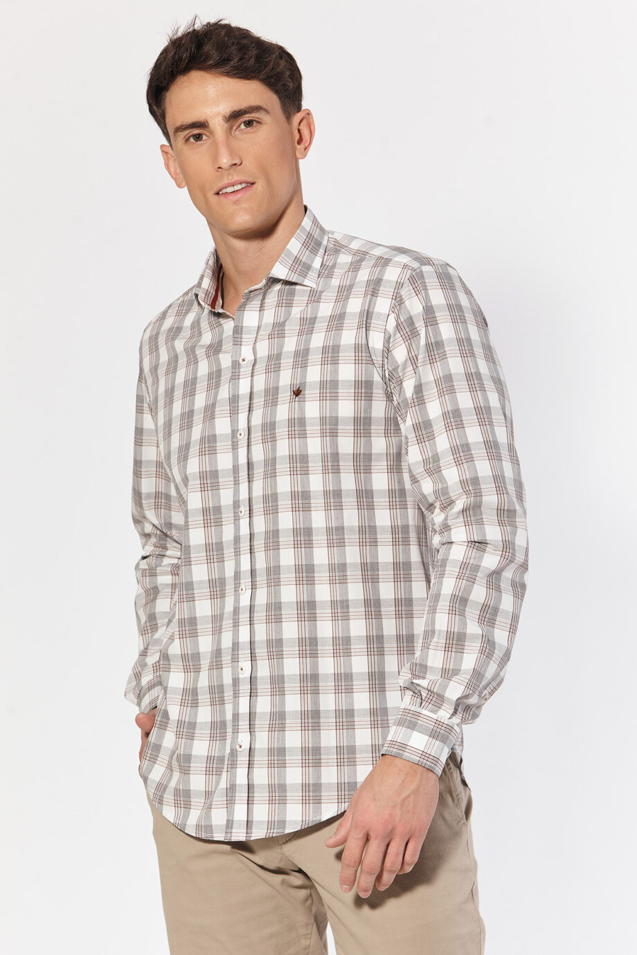 Camisa slim fit a cuadros