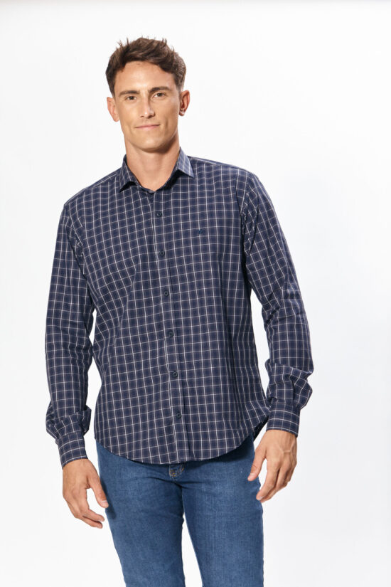 Camisa slim fit a cuadros