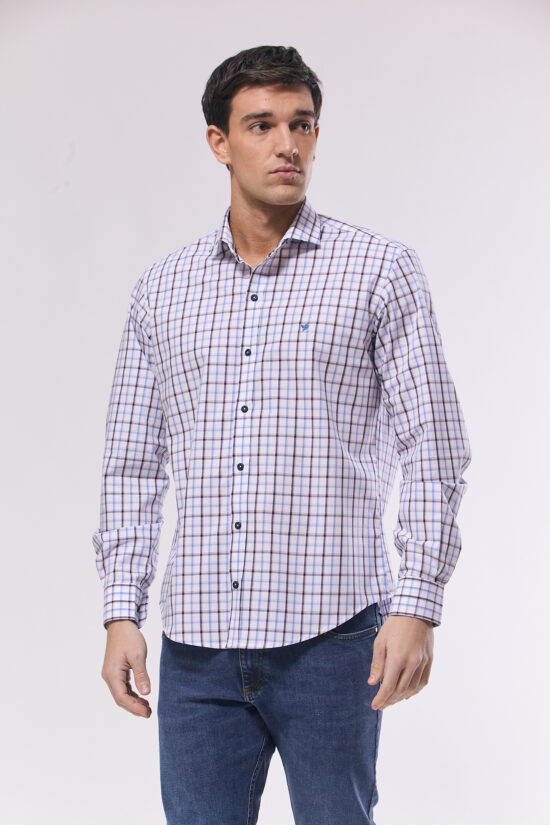 Camisa slim fit a cuadros