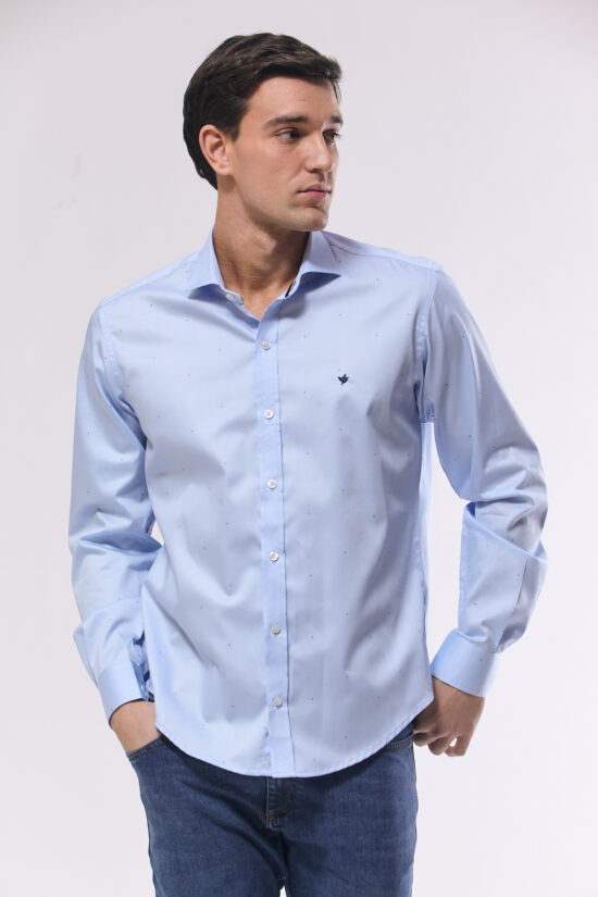 Camisa slim fit estampada