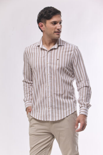 Camisa slim fit a rayas