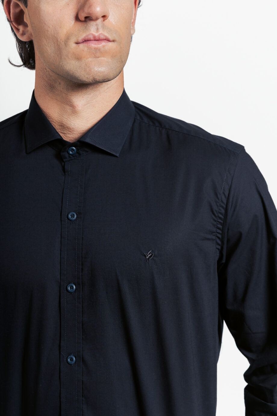 Camisa slim fit de poplin
