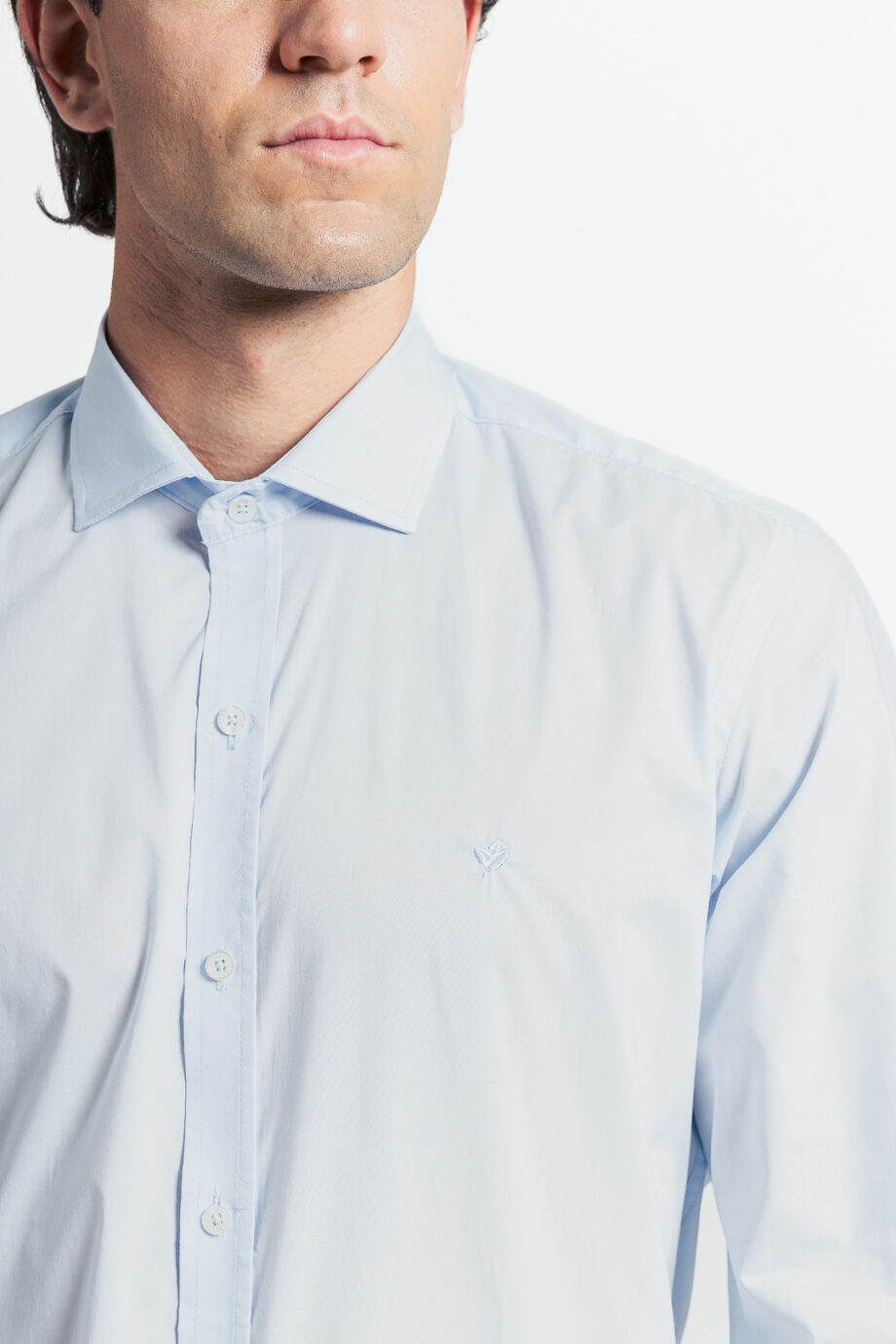 Camisa slim fit de poplin