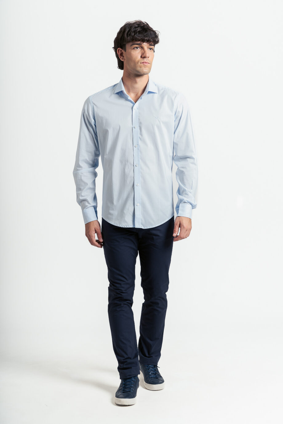 Camisa slim fit de poplin