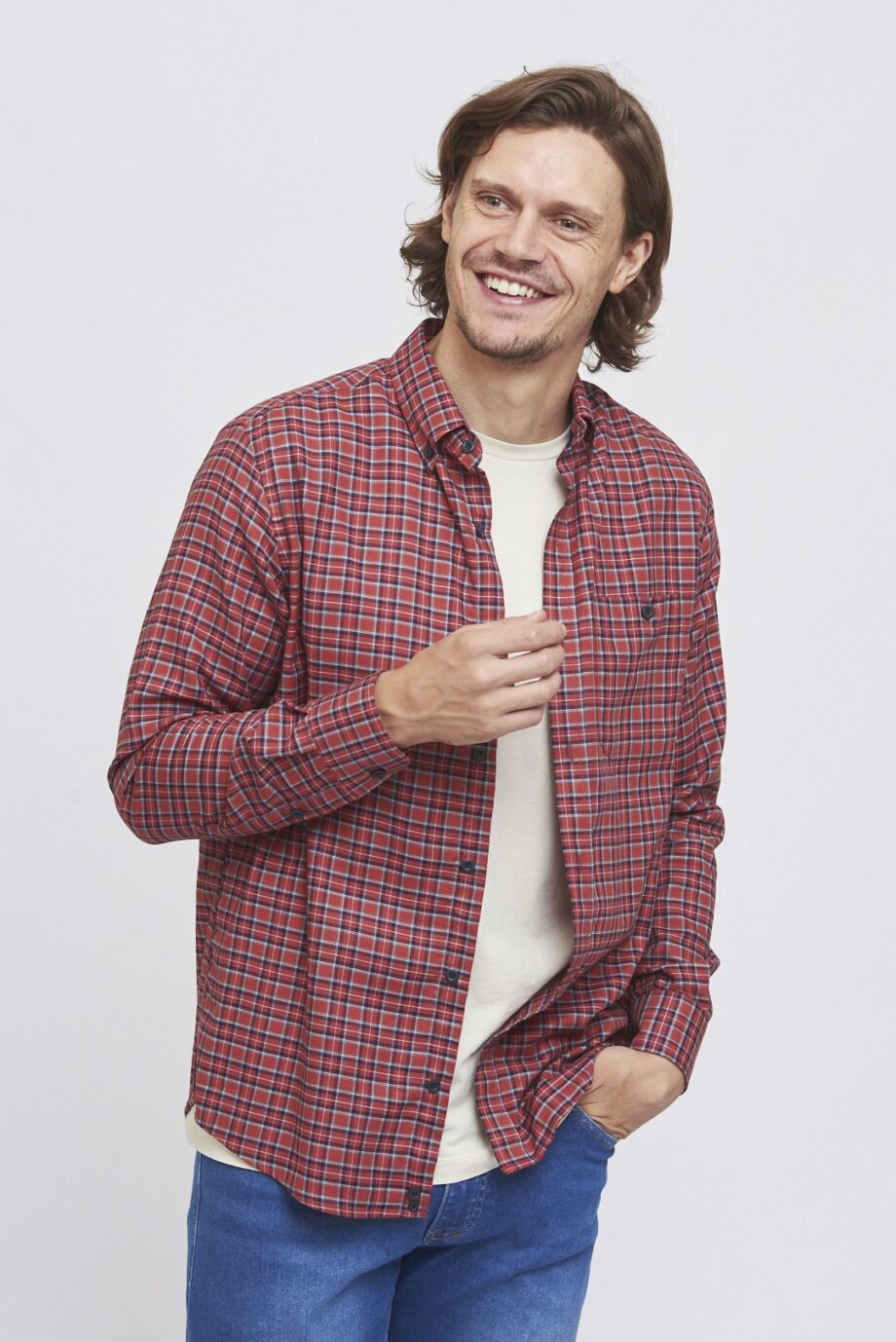 Camisa relaxed fit a cuadros