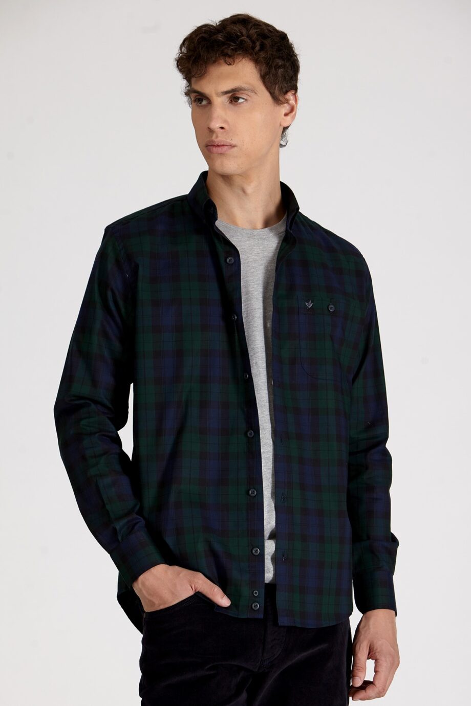 Camisa relaxed fit a cuadros