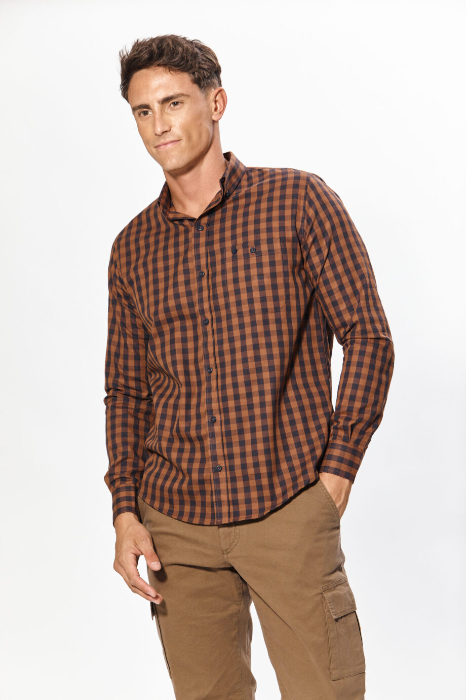 Camisa relaxed fit a cuadros