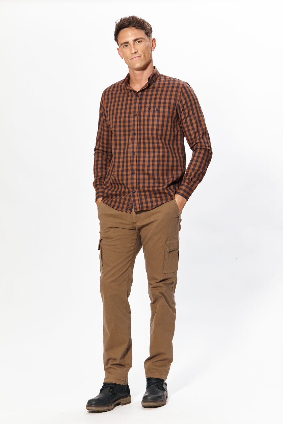 Camisa relaxed fit a cuadros