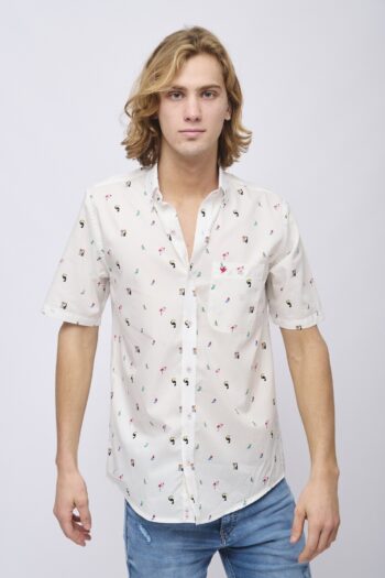 Camisa relaxed fit estampada