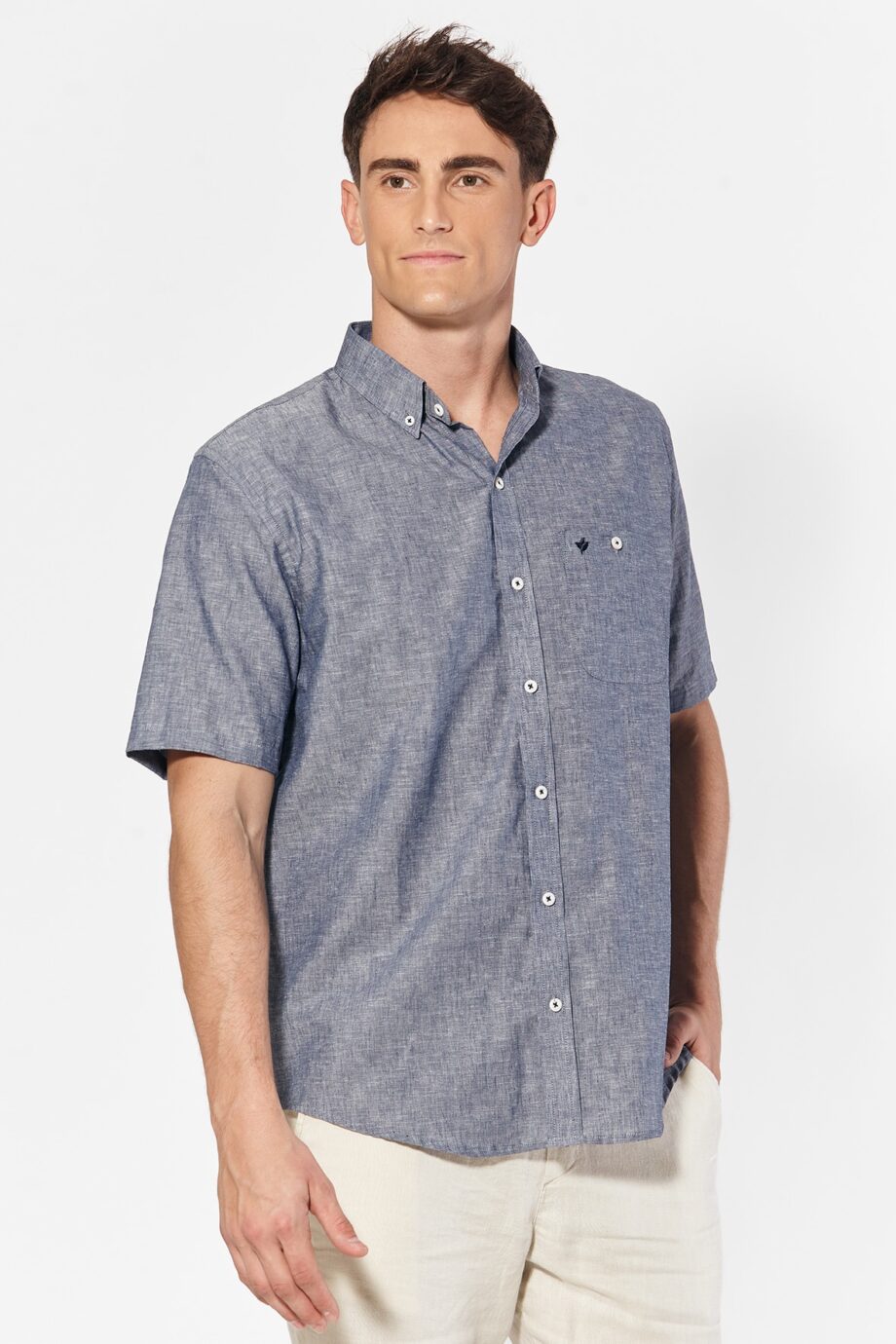 Camisa lisa relaxed fit