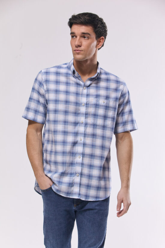 Camisa relaxed fit a cuadros