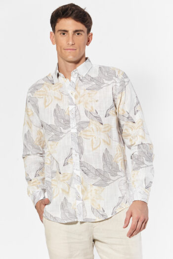 Camisa relaxed fit floreada