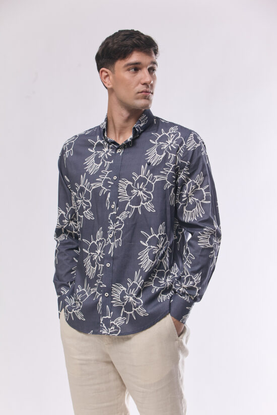 Camisa relaxed fit estampada