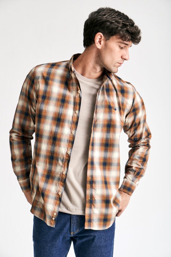 Camisa relaxed fit a cuadros