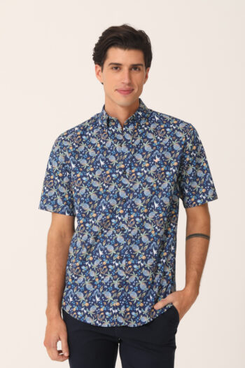 Camisa fantasía slim plus fit de pima