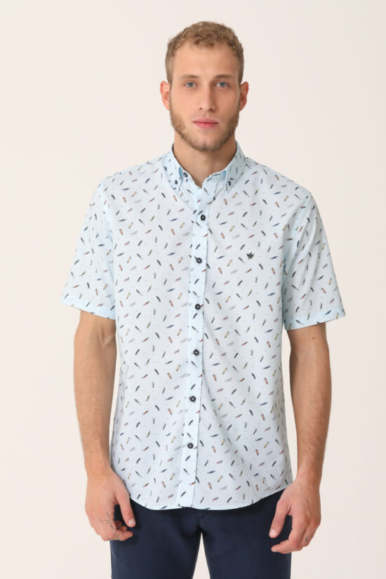 Camisa fantasía slim plus fit de pima