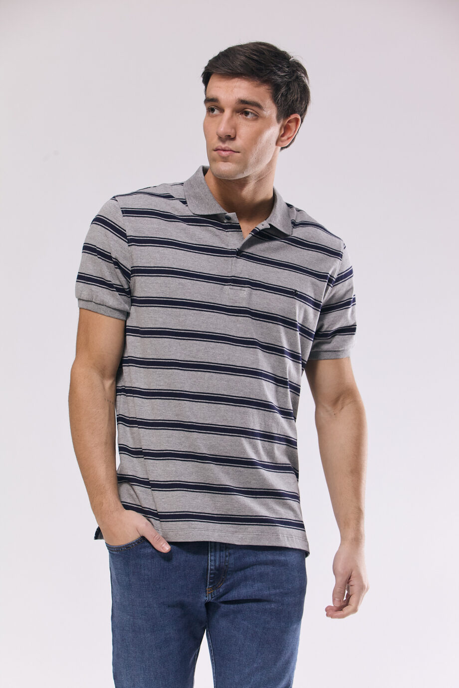 Polo rayada de jersey