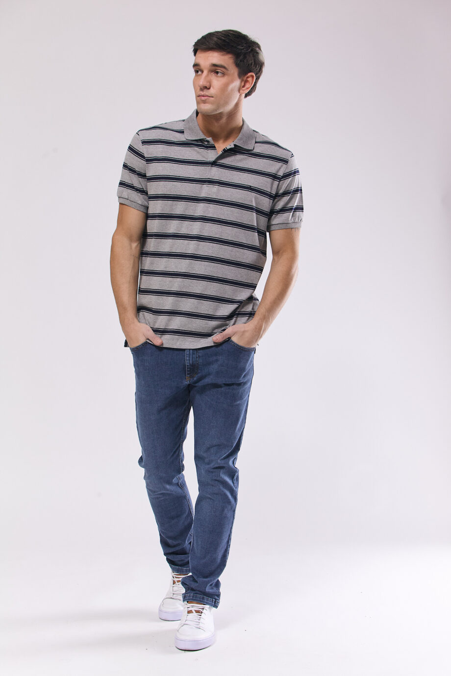 Polo rayada de jersey