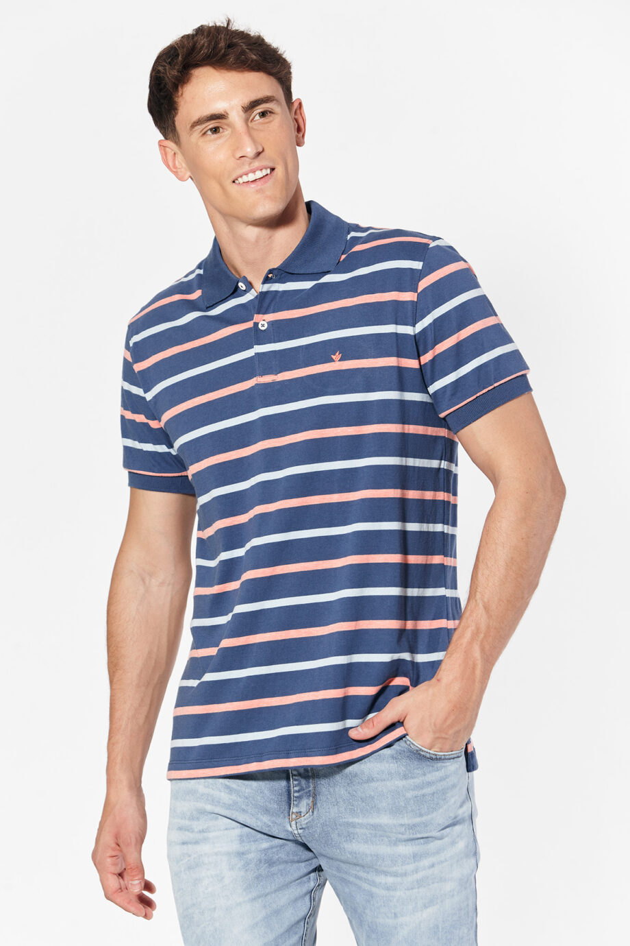 Polo rayada de jersey