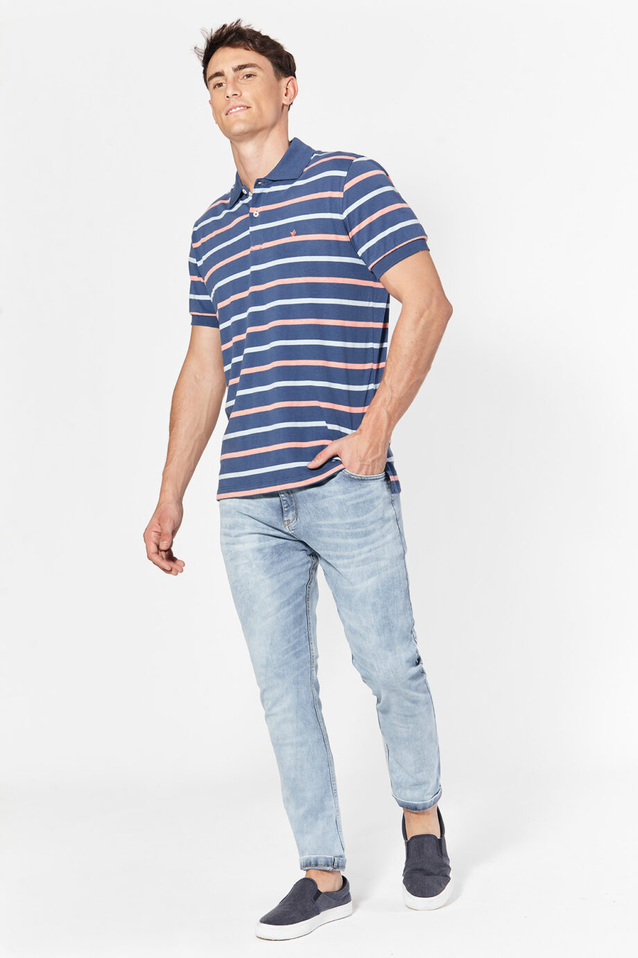 Polo rayada de jersey