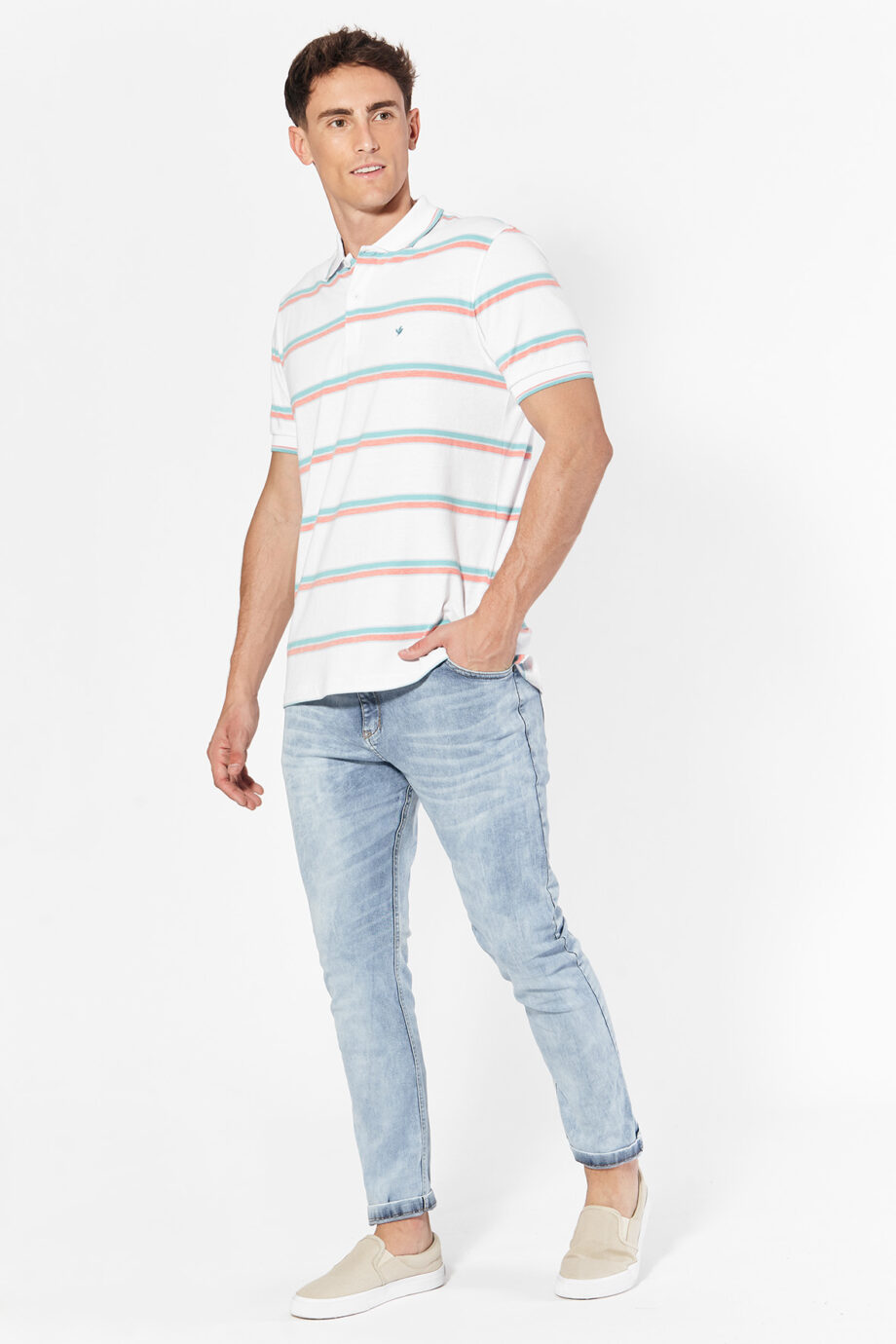 Polo rayada de jersey