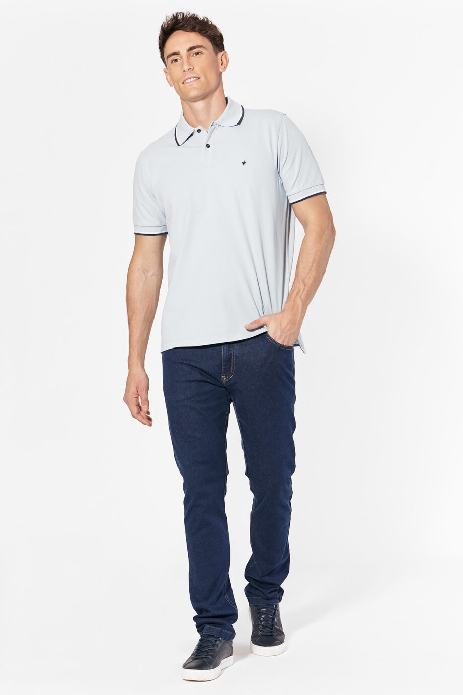 Polo de piqué con 2 vivos