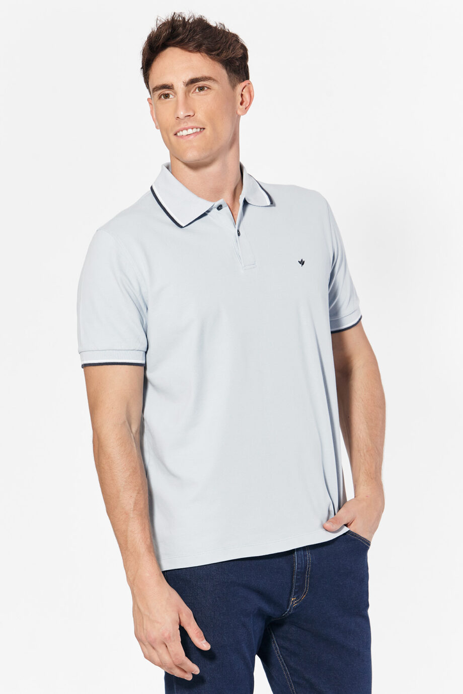 Polo de piqué con 2 vivos